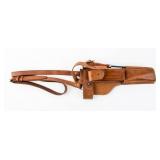Repro Mauser C96 Holster Rig Leather With Rod