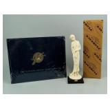 Florence Book and Figure 0413F  Lady With Flowers