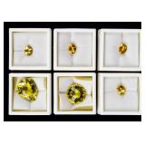 Lot of 6 Unmounted Golden Gemstones