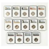 Coin (14) National Parks Quarters NGC Graded