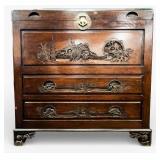 Furniture Antique Chinese Carved Chest