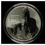 Coin 2014 Year of the Horse .999 Fine Silver