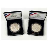 Coin (2) 2001 American Buffalo Silver Dollar Proof