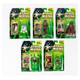 Lot of 5 Figures NIB  SW Power of Jedi Series