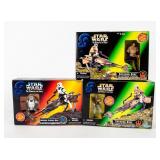 Lot of 3 SW "Power of the Force" Speeder Bikes NIB