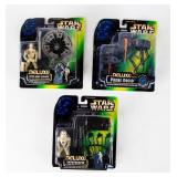 Lot of 3 SW Power of Force Deluxe Figs NIB