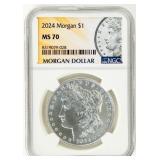 Coin 2024. Morgan Silver Dollar NGC  MS70