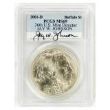 Coin 2001-D Buffalo Silver Dollar PCGS MS69