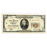 Currency 1929 $20 National Currency Kansas City