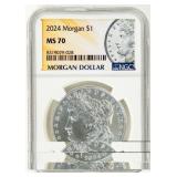 Coin 2024. Morgan Silver Dollar NGC  MS70