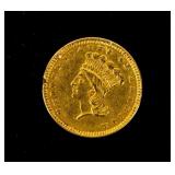 Coin 1857 $1 Gold Piece Type 3 Extra Fine*
