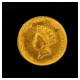 Coin 1854 $1 Gold Piece Type 2  Very Fine*