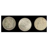 Coin 3 Morgan Silver Dollars 1921-P, D & S