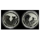 Coin (2) Australian Koala Silver 1 Troy Oz Ea.