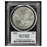 Coin 2025 American Silver Eagle  PCGS  MS70