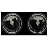 Coin (2) Australian Koala Silver 1 Troy Oz Ea.