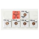 Coin (5)  1995 Double Die Lincoln Cents