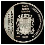 Coin 2004 Republic of France 1 1/2E .999 Silver