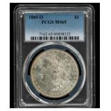 Coin 1885-O  Morgan Silver Dollar PCGS MS65