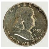 Coin 1955 Franklin Half Dollar Proof Strike