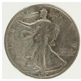 Coin 1927-S Walking Liberty Half Dollar VF /  XF