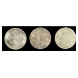 Coin  (3) Morgan Silver Dollars 1921  XF-AU