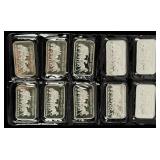 Coin (10) 1 Troy Ounce .999 Fine Silver Bars