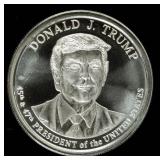Coin 1 Troy Ounce .999 Fine Silver Donald Trump