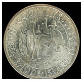 Coin 1936 Rhode Island Commemorative Half BU