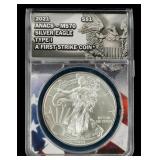 Coin 2021 Silver Eagle ANACS MS70 Type 1