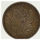 Coin 1878 7/8 TF  Morgan Silver Dollar Choice AU