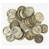 Coin (40)  Washington 90% Silver Quarters
