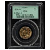 Coin 1938-D Buffalo Nickel PCGS MS66