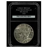 Coin 1928 Peace Silver Dollar Very Fine