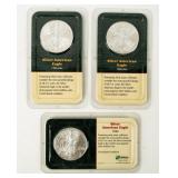 Coin (3) 1999  American Silver Eagles