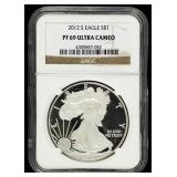 Coin 2012-S Silver Eagle NGC PF69 Ultra Cameo