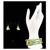 Jewelry Turquoise & Coral Beaded Earrings +