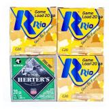 Ammo 20 Gauge Factory Buck & Birdshot 100 Rounds