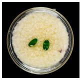 Pair of Oval Russian Demantoid Garnet Gemstones