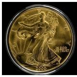 Coin 2000 American Silver Eagle Gold Plated