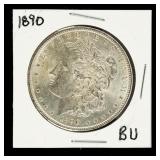 Coin 1890  Morgan Silver Dollar Brilliant Unc.
