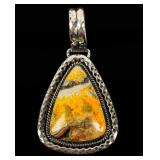 Jewelry Sterling Silver Bumble Bee Jasper Pendant