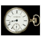 Illinois Watch Co Open Face Pocket Watch 15 Jewels