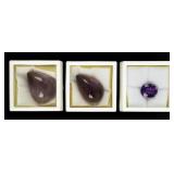 Lot of 3 Loose Amethyst Gemstones