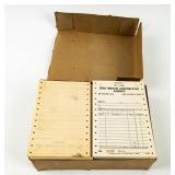Vintage Indian Motorcycle Invoices Full Box