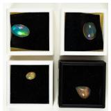 Lot of 4 Loose Opal Gemstones
