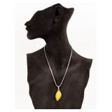 Jewelry Sterling Silver Amber Necklace