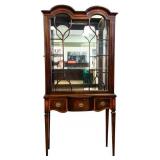 Vintage Edwardian Inlaid Curio Cabinet