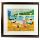 Framed Silkscreen Print by Michel Le Savarin