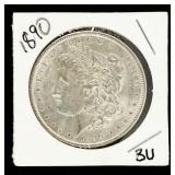 Coin 1890  Morgan Silver Dollar Brilliant Unc.